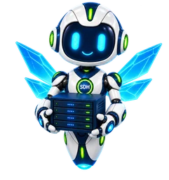 Prism Wings Dot in the hold server pose.