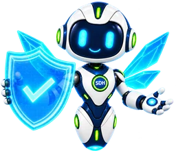 Prism Wings Dot in the security shield pose.