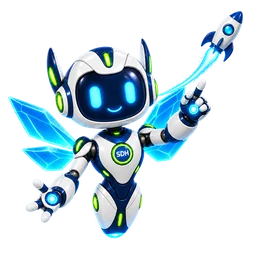 Prism Wings Dot in the rocket launch pose.