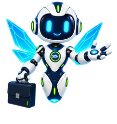 Prism Wings Dot in the careers briefcase pose.