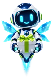 Prism Wings Dot in the sponsorship gift pose.