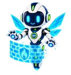 Prism Wings Dot in the firewall pose.