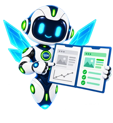 Prism Wings Dot reviewing a documented project result.