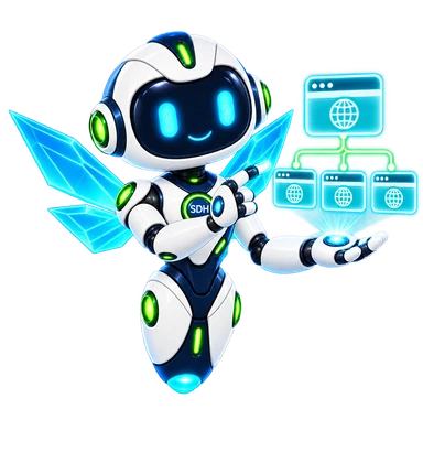 Prism Wings Dot tracing the first-level subdomains beneath a base domain.