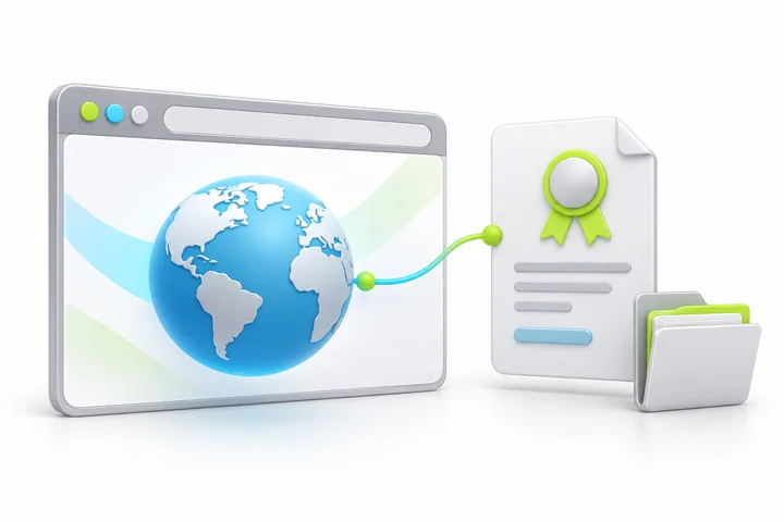 Certificate naming illustration for SDH EV Multi-Domain SSL: example.com.