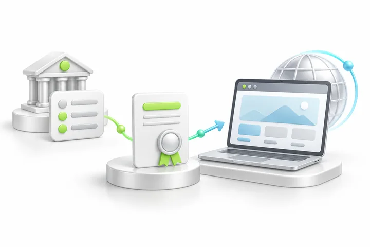 Illustration for SDH EV SSL: A defined identity-assurance decision.
