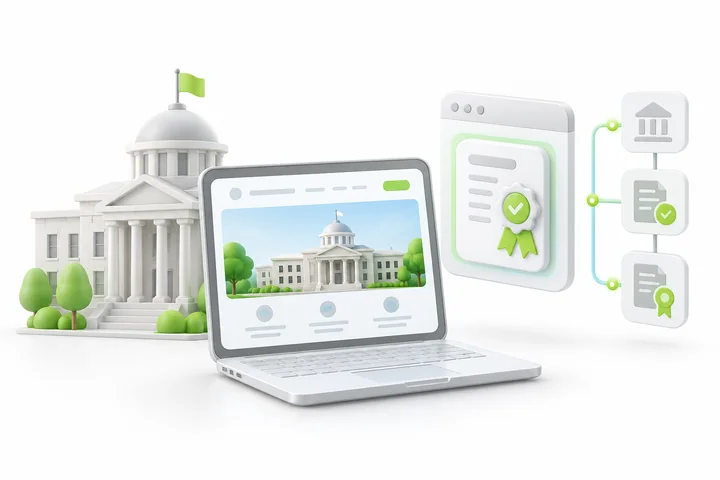 Illustration for SDH High Assurance SSL: A public organization website.
