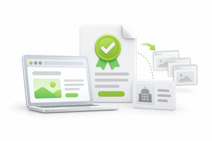 Alternative certificate choice: SDH Standard SSL.