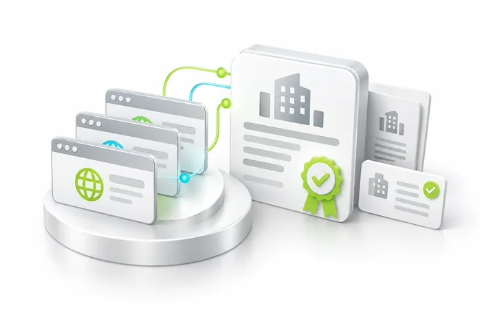 Alternative certificate choice: SDH OV Multi-Domain SSL.