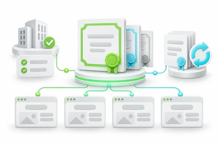 Issued certificate materials for SDH OV Wildcard SSL.