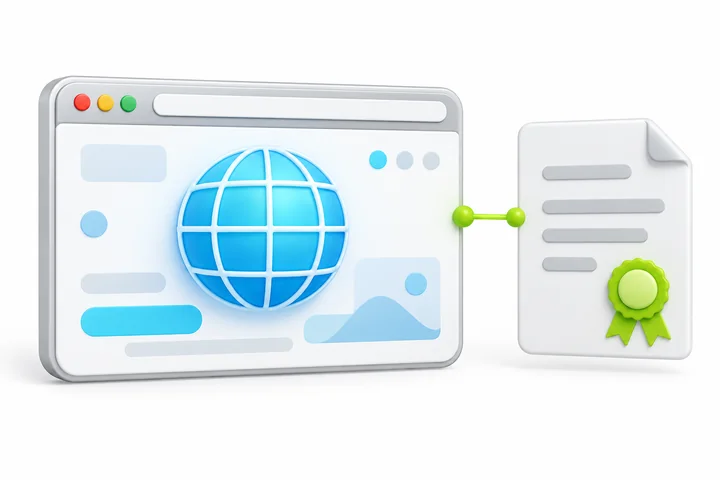 Certificate naming illustration for SDH Standard SSL: example.com.
