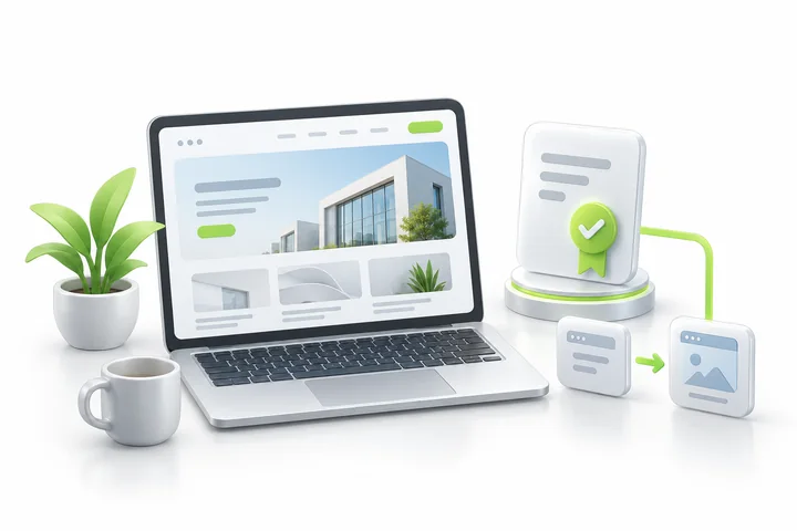 Illustration for SDH Standard SSL: A focused business website.