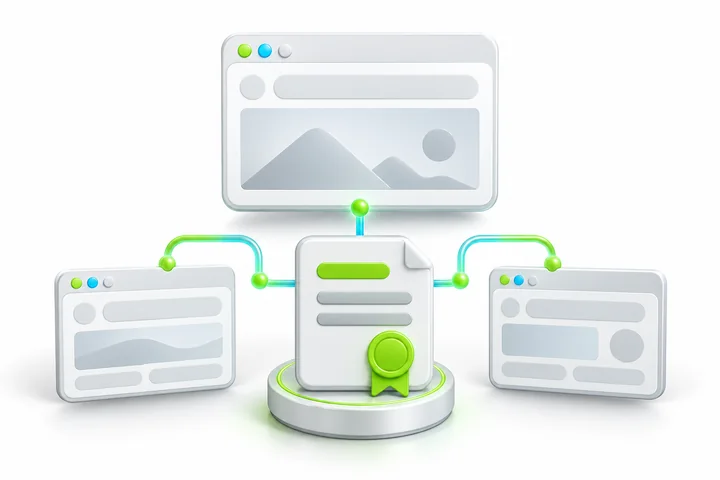 Certificate naming illustration for SDH Standard Wildcard SSL: example.com.