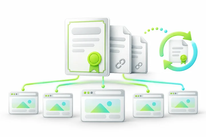Issued certificate materials for SDH Standard Wildcard SSL.