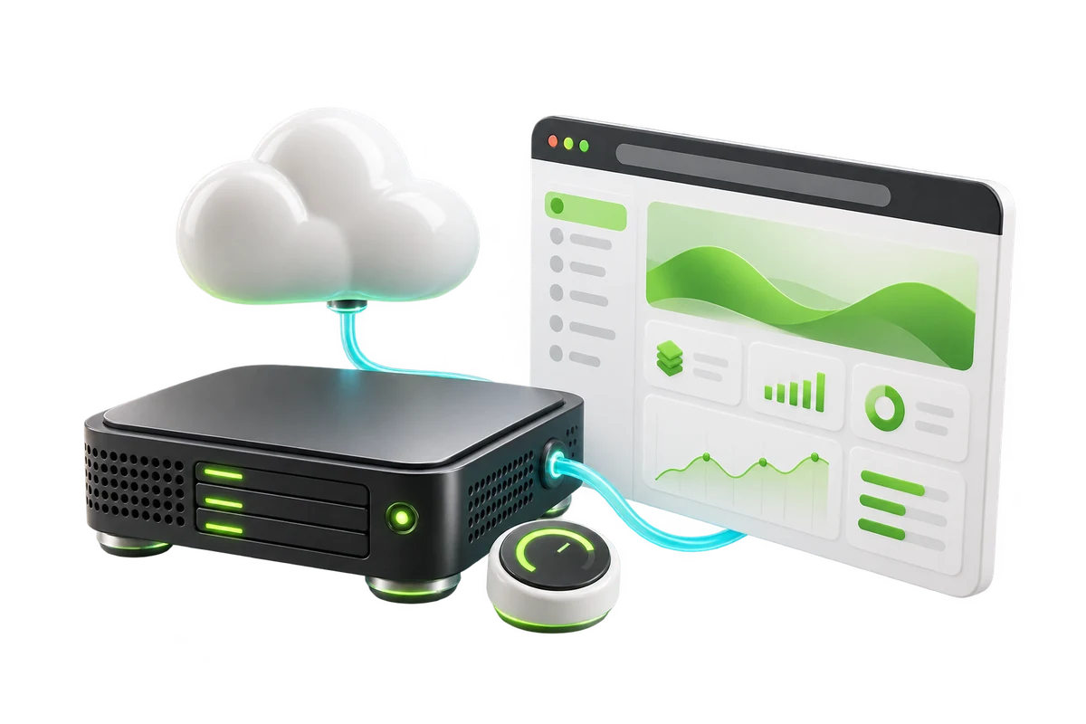 SDH illustration of managed cloud infrastructure and application services.