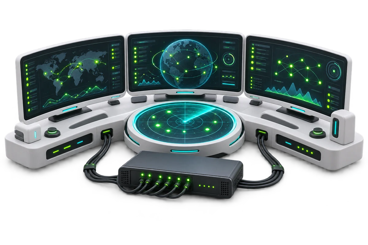 SDH illustration of security operations center.