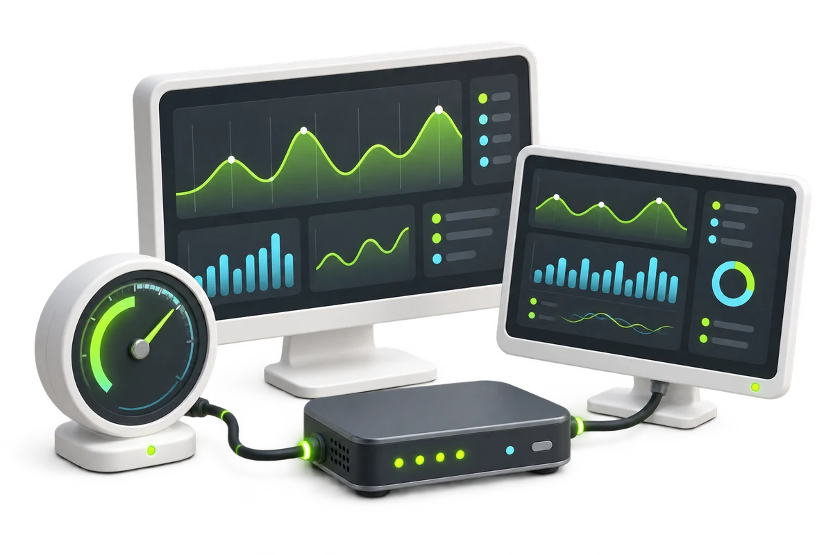 SDH illustration of server monitoring.
